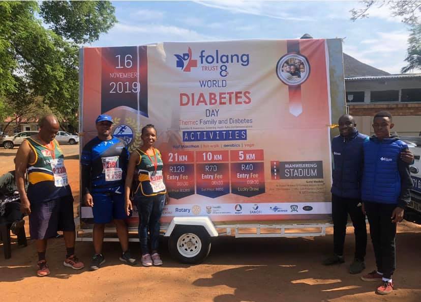 WDD 2019 marathon banner — Mahwelereng Stadium